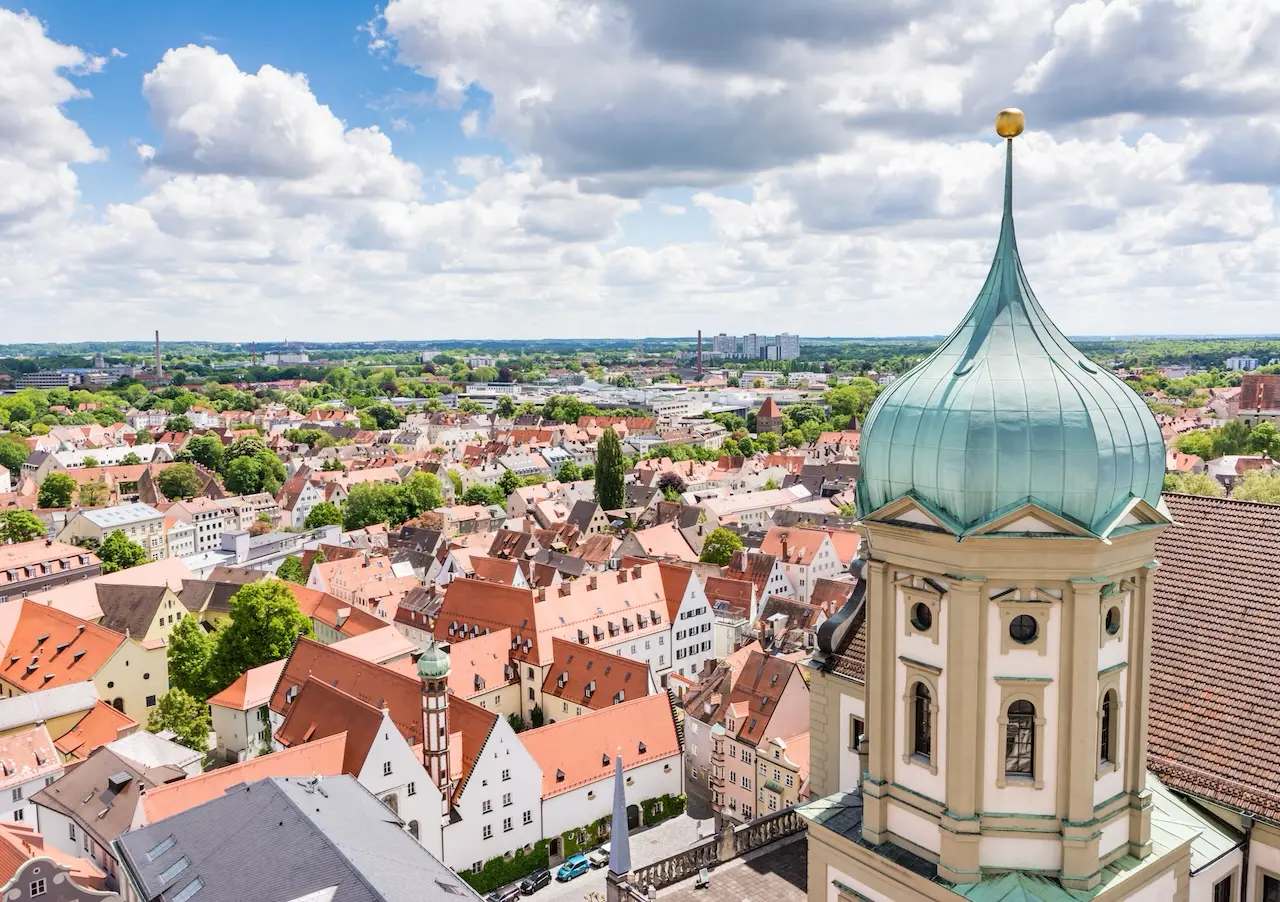 Die Stadt Augsburg, in der Nähe von Bobingen